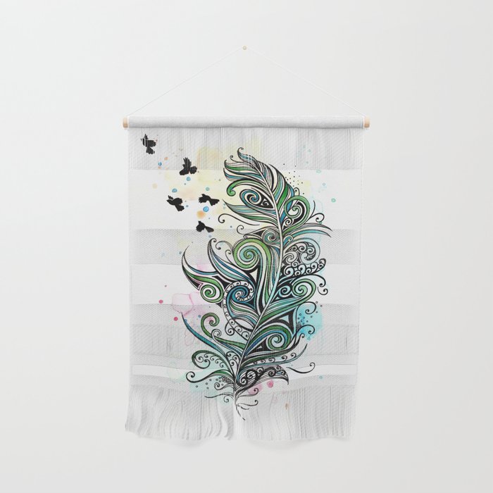 Koru Feather Wall Hanging By Fionaclarkeart Society6
