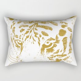 Golden tiger Rectangular Pillow