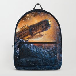 The Voyage Begins Backpack | Fantasy, Gift, Cyberpunk, Concept, Illustration, Scifi, Geek, Science, Alien, Graphicdesign 