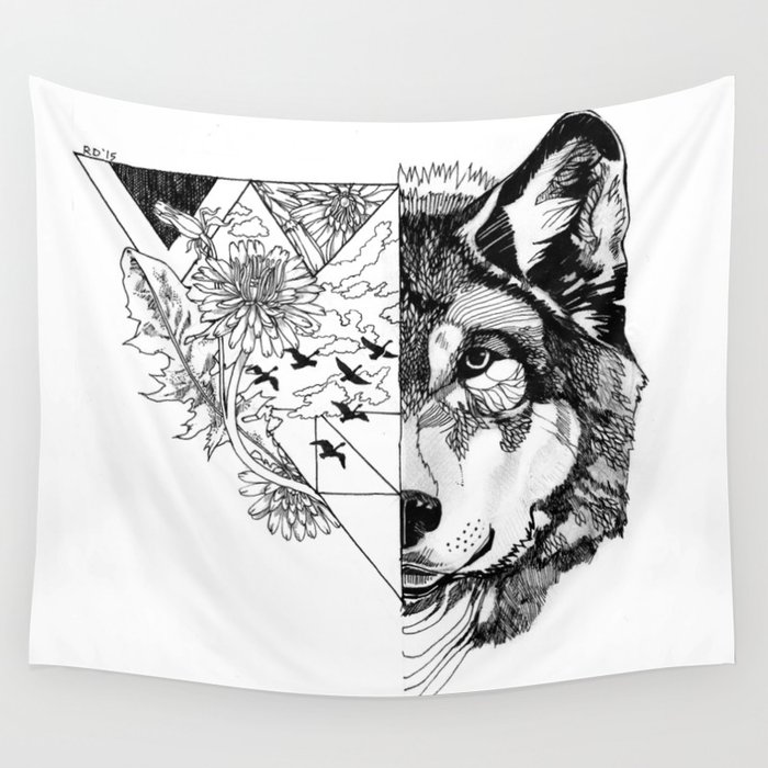 Wolf Sight Wall Tapestry