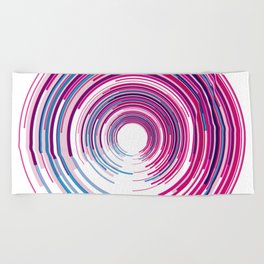 PURPLE AND BLUE SPINNER. Beach Towel
