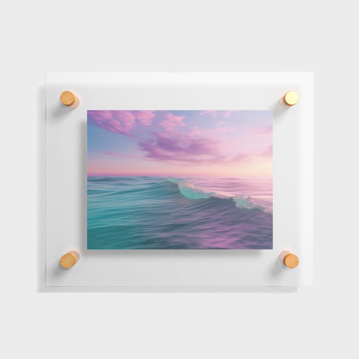 Candy Waves | Pastel Ocean Shoreline off Coast of California Art Print | 03 Floating Acrylic Print