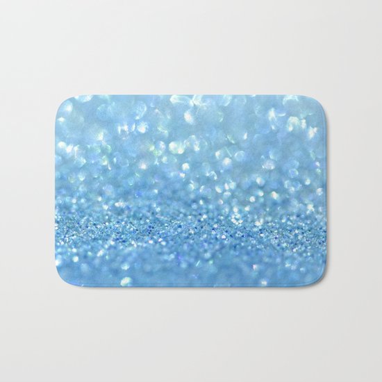 Sparkling Baby Sky Blue Glitter Effect - on #Society6 Bath Mat