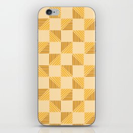 Abstract Shape Pattern 15 in Yellow Gold Shades iPhone Skin