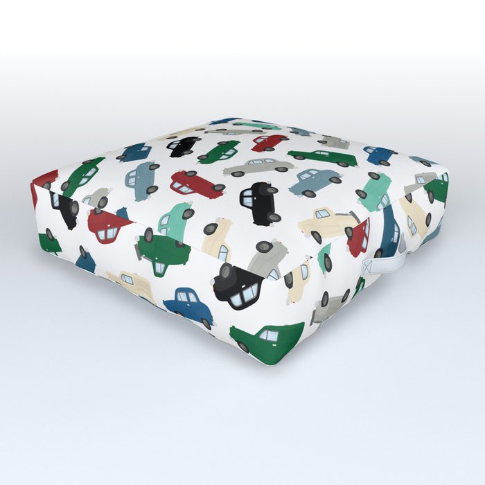 Classic Cars Outdoor Floor Cushion