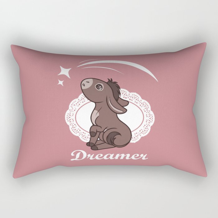Dreamer Donkey Rectangular Pillow