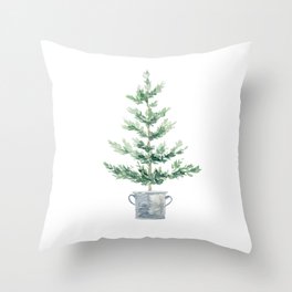 Christmas fir tree Throw Pillow