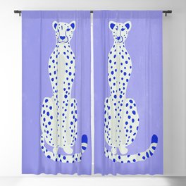 Periwinkle Cheetah Blackout Curtain