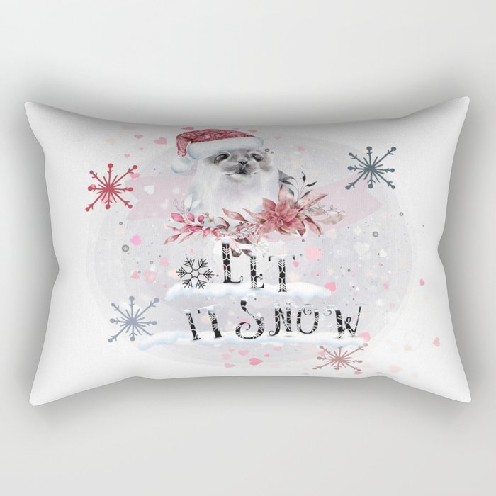 Let it Snow on a Sail  Rectangular Pillow