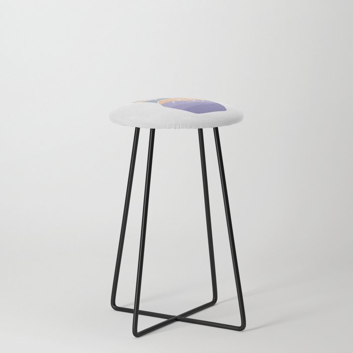 Sunset Peace Sign Counter Stool