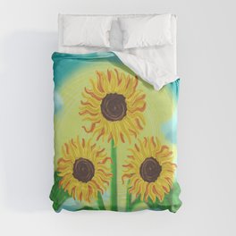 Awakening Sunflower Duvet Cover