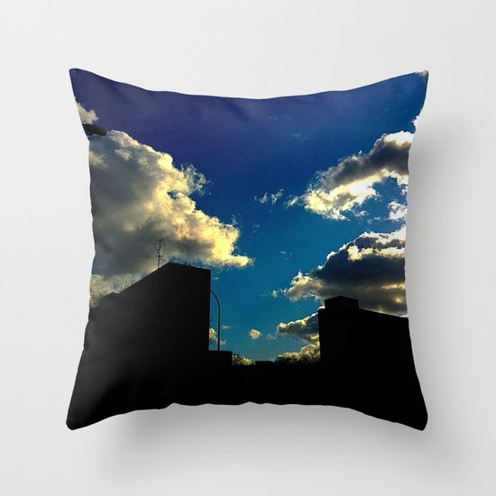 The Clouds above Throw Pillow