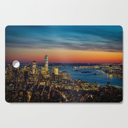 Landscape sunset New York City Cutting Board