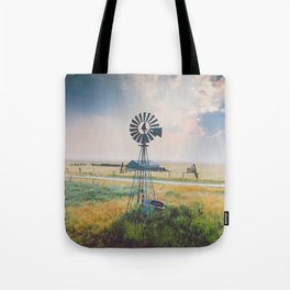 Windmill Sunset Tote Bag