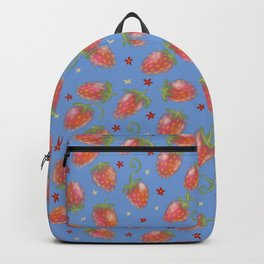 Strawberry Blue Backpack