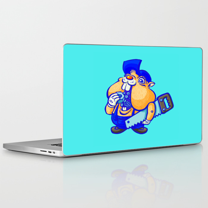 Cute Hamster Handy Man Laptop Ipad Skin By Ineptgrafik Society6