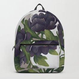 Dark Hellebore Bouquet  Backpack | Floral, Helleborus, Lentenrose, Gothic, Flowers, Bouquet, Hellebore, Green, Illustration, Digital 