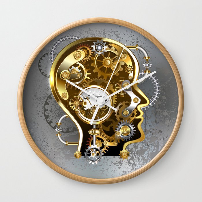 Steampunk Clock with Gears Wall Clock by blackmoon9