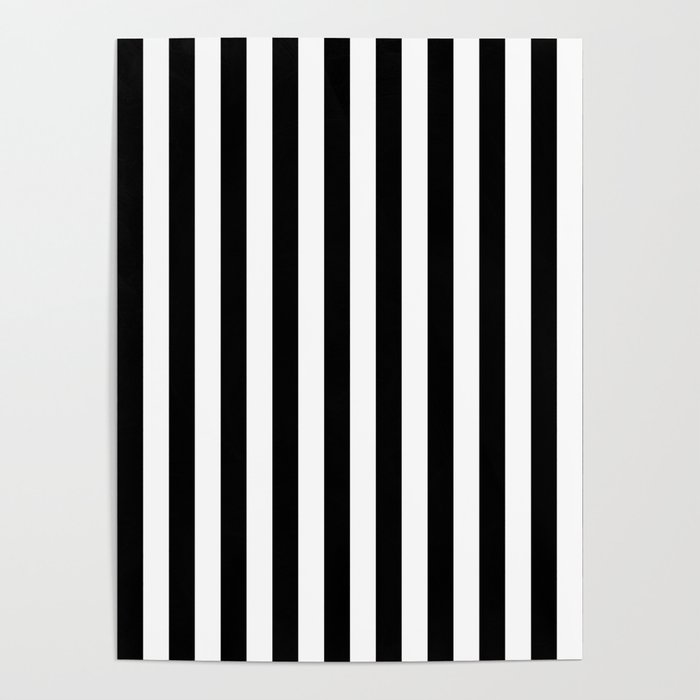 Black and white vertical stripes | Classic cabana Stripe Poster