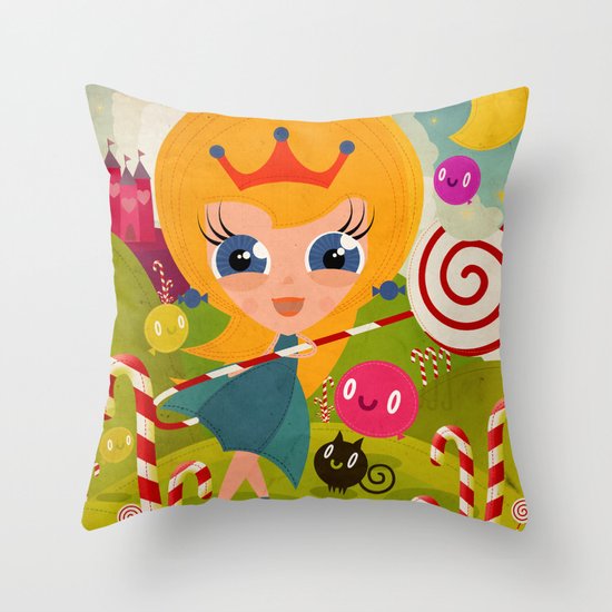 Caramel Princess Throw Pillow