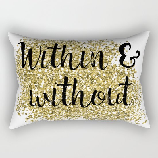 Within and without - golden jazz Rectangular Pillow