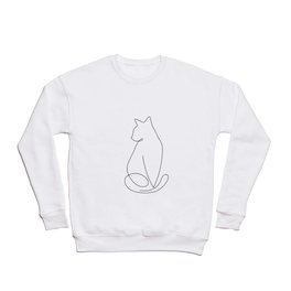 One Line Kitty Crewneck Sweatshirt