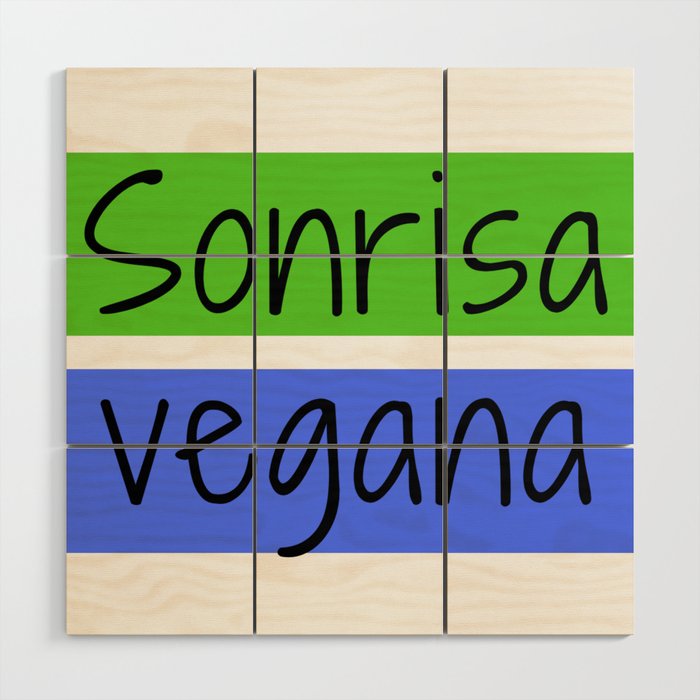 Sonrisa vegana | Vegan smile Wood Wall Art