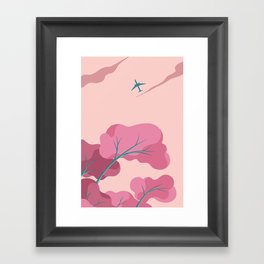 Aeroplane in the Evening Sky Framed Art Print