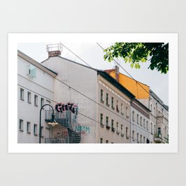 Traditional buildings in Scheunenviertel quarter in Berlin Mitte Art Print