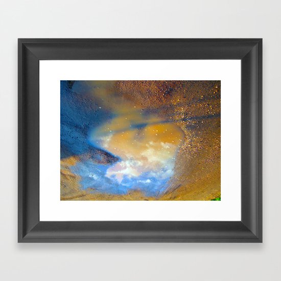 Sky in a puddle... Framed Art Print