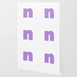 n (Lavender & White Letter) Wallpaper