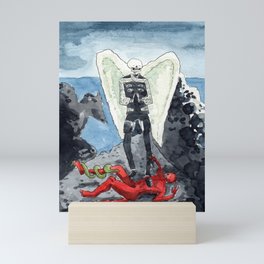 Archangel Michael - And no message could have been any clearer - David Lachapelle - Skeleton remake Mini Art Print