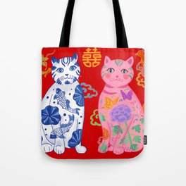 Double Happiness: When Ming Meets Qing Tote Bag