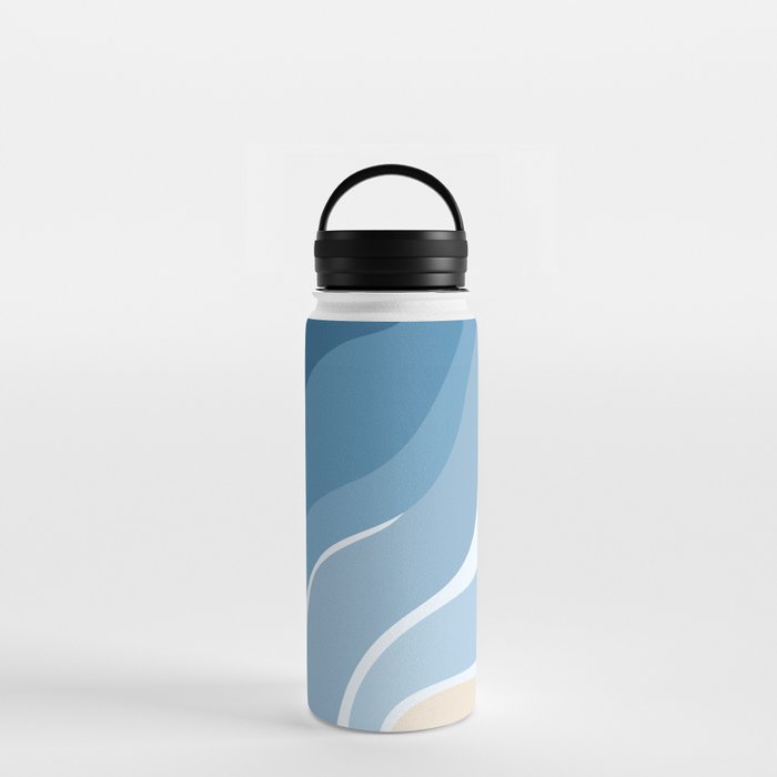 Abstract print sea and beach Water Bottle