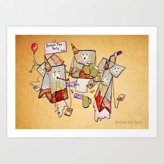 Boston Tea Party Art Print