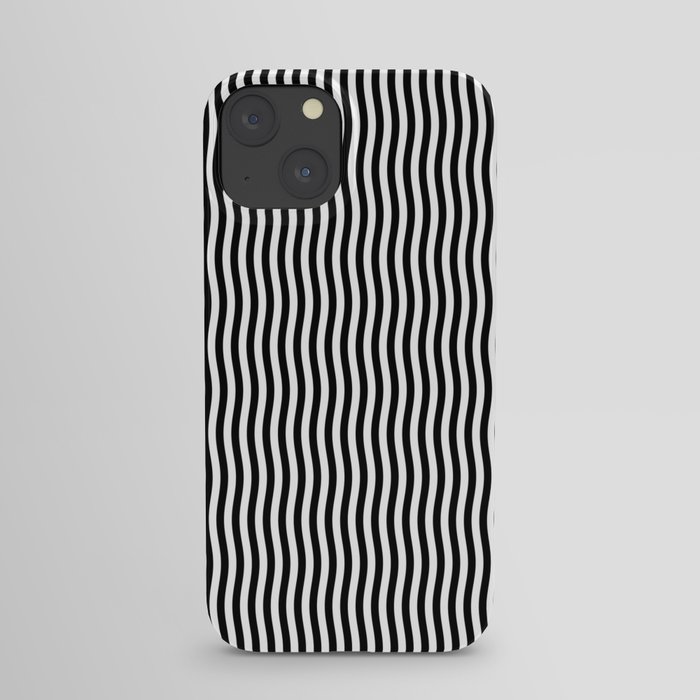 Black and White Wavy  iPhone Case