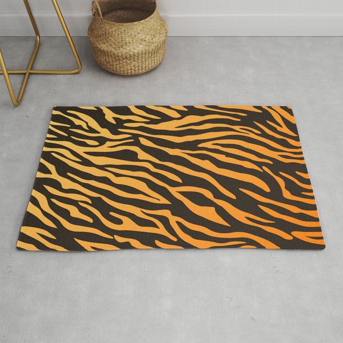 Tiger Stripes Animal Print Pattern Rug By Prizmatic Society6 Tiger Stripes Animal Print Pattern Rug