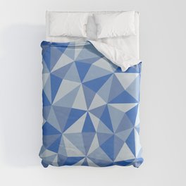 Blue Triangle Pattern Duvet Cover