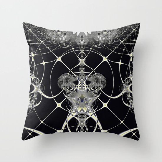 Golden Web Throw Pillow