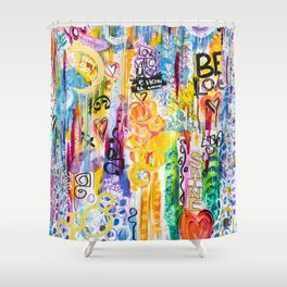 BE LOVE Shower Curtain