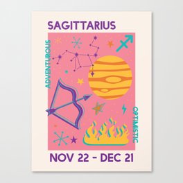 Sagittarius Astrology Canvas Print