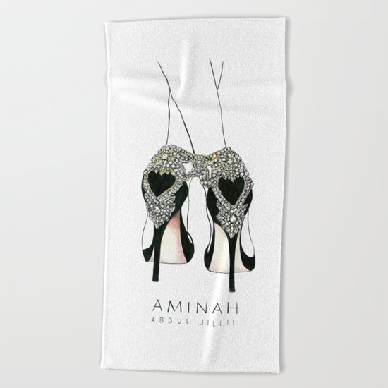 Diemond shoes Beach Towel