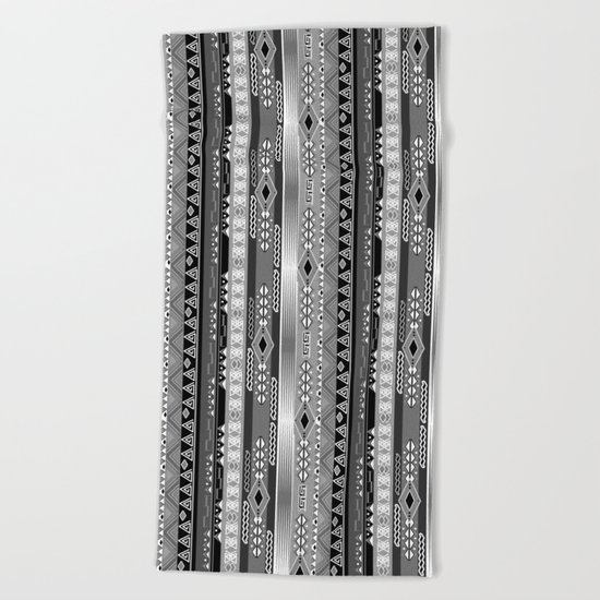 Ethnic stripes. Tribal pattern Indians. Beach Towel