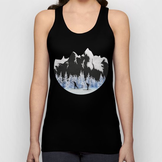 Cross Country Skiing Unisex Tank Top