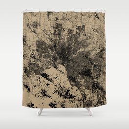 Melbourne- Australia - Grunge Map Design Shower Curtain