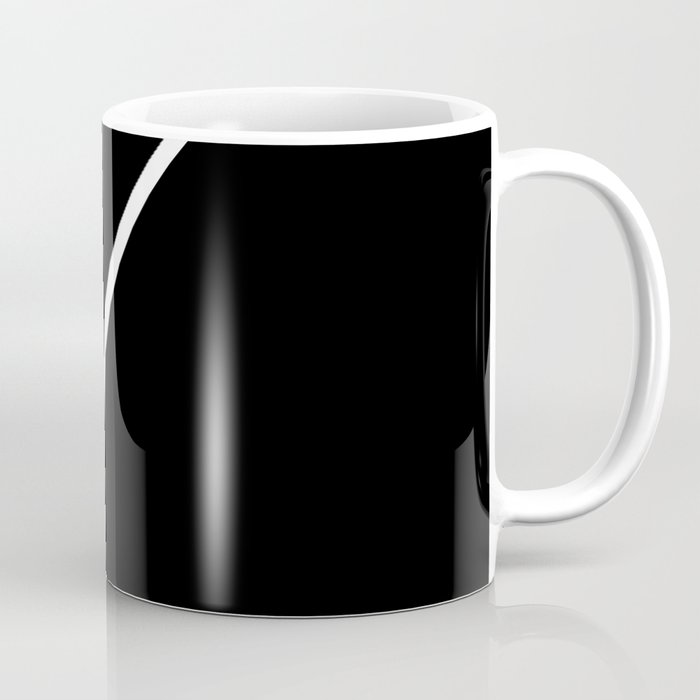 80s Mid Century Modern Organic Shapes Black and White Coffee Mug