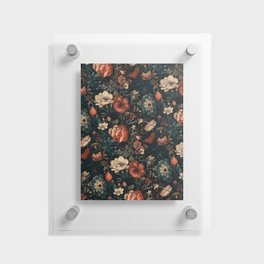 Vintage Aesthetic Beautiful Flowers, Nature Art, Dark Cottagecore Plant Collage - Flower Floating Acrylic Print