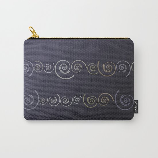Spiral line up-Purple Carry-All Pouch