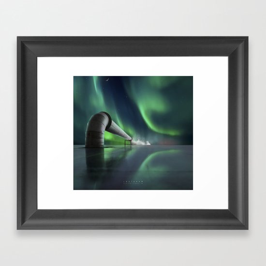 Aurora Borealis Industri Framed Art Print