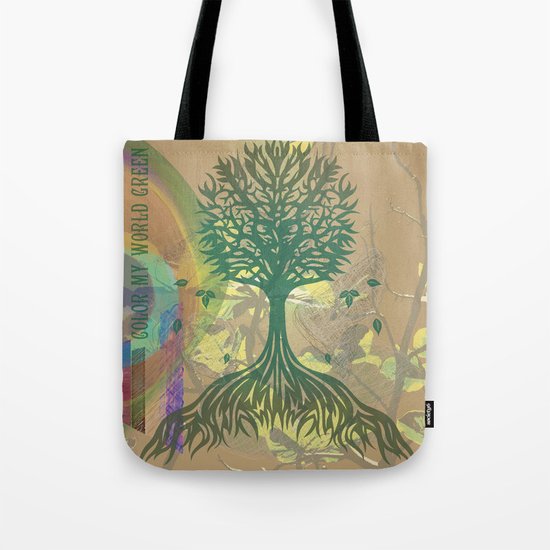 Color My World Green Tote Bag